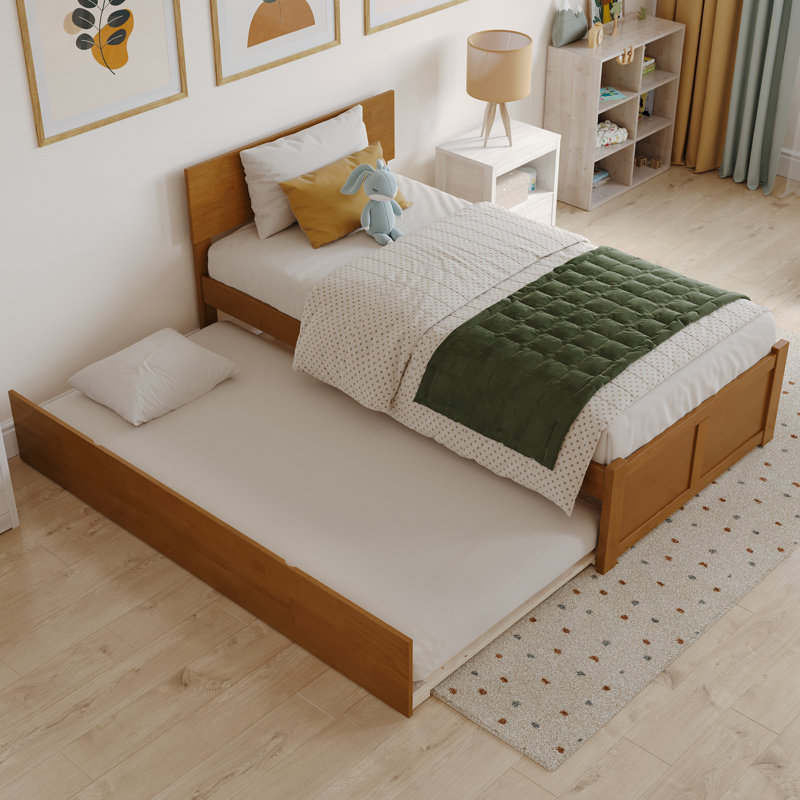 Solid Wood Platform Storage Bed, Twin