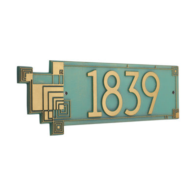 Frank Lloyd Wright Cube Abstraction Modern Plaque, Standard 1-line