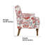 Chaise de salon rembourrée en tissu à motif floral