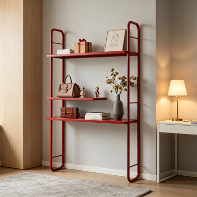 Red 3 Tier Display Shelf Stand