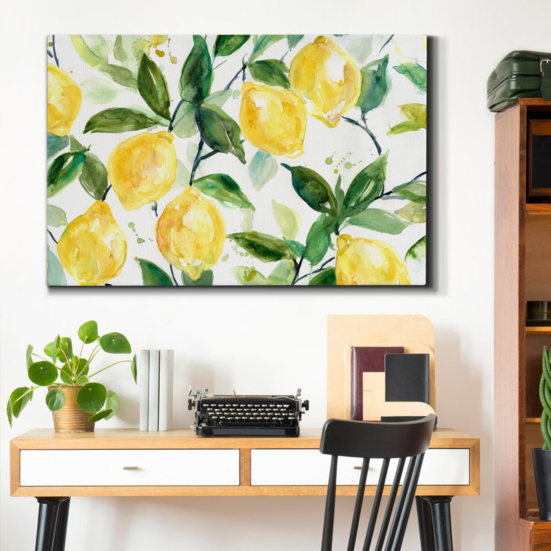 Lemony Branches - reproduction sur toile tendue, H 18 po x l 12 po x P 1 po