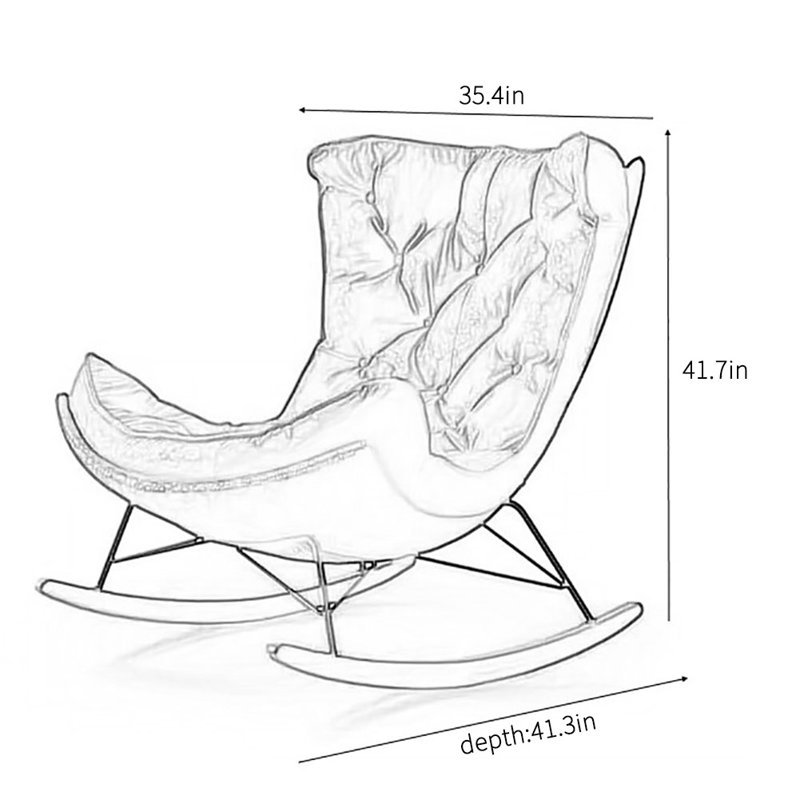 Chaise berçante nordique Casual Creative, Brun