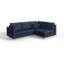 Corner Sofa And Footstool with Wooden Legs In Scandinavian Style Knutsford-58350952-58350951