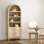 Bibliothèque 70,9 "H * 26,70" à 4 niveaux avec 3 tiroirs, tablettes réglables et vitrine de rangement, meuble de rangement moderne pour le salon, la chambre à coucher
