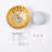14" Gold Foil Interior Petal Ceramic Flush Mount Light, White Flower Ceiling Fixture with Milk Glass Shade, E26 Socket