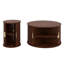 Ensemble de 2 tables basses rondes avec porte tambour ronde Mid-Century-608692832