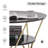 Rena Modern 2-Tier Round Coffee Table - Faux Marble with Storage Shelf and Metal Frame-1836826285