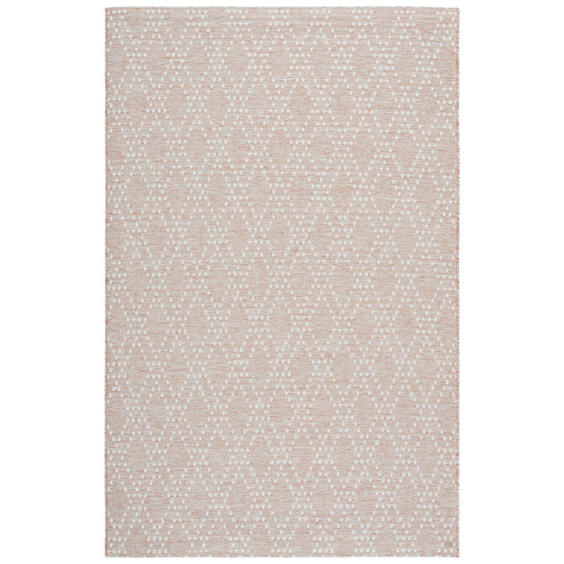 Tapis intérieur / extérieur en polypropylène / polyester Edmond 850 rouille / gris, Rectangle 9 pi x 12 pi