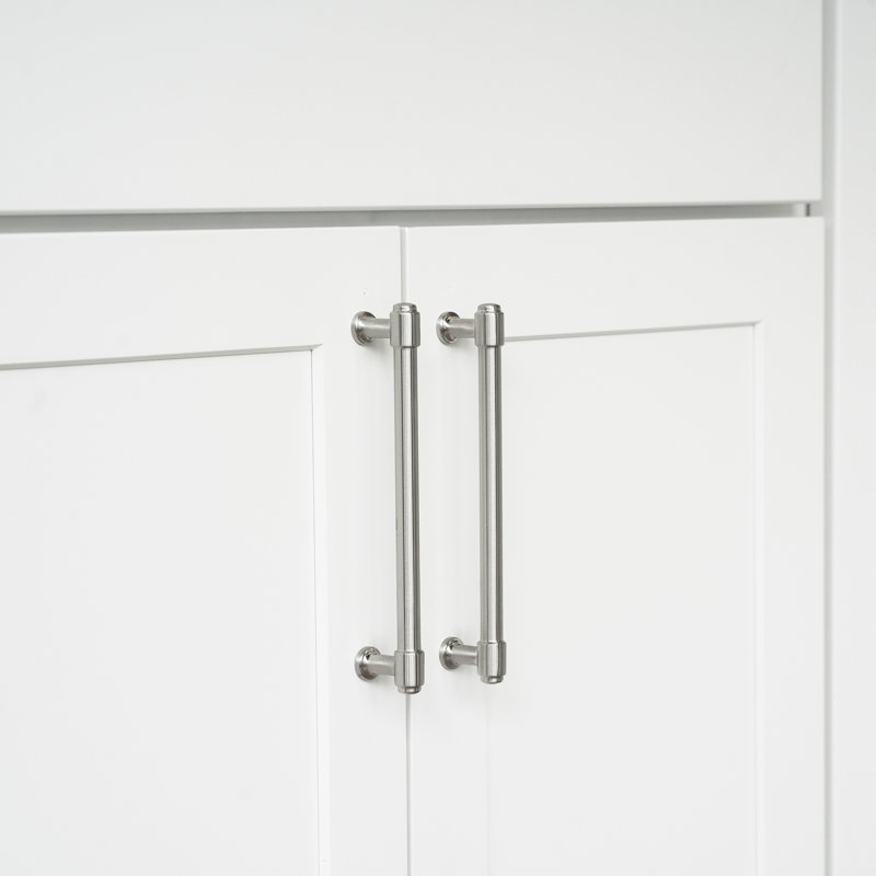 Poignée barre Piper Collection - 5-1 / 16 po Poignée d'armoire nickel satiné - Quincaillerie de style Mid-Century pour tiroirs et armoires