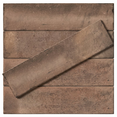 Terra Amber Matte 2.5x10 Porcelain Subway Floor & Wall Tile