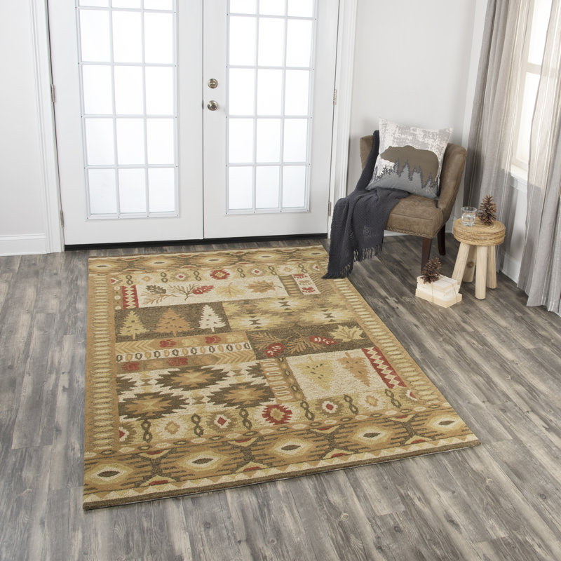 Pouliot Wool Southwestern Indoor Rug, Rectangle 8' x 10'