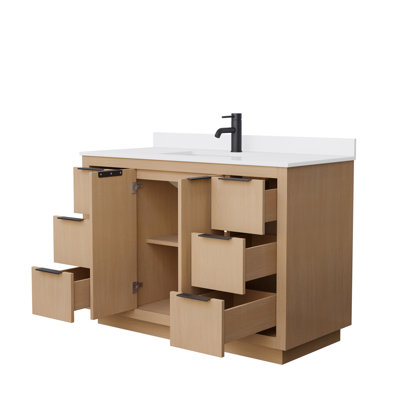 Maroni 48'' Single Bathroom Vanity with Marble Top