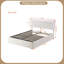 Grand lit plateforme tapissier capitonné-983982320