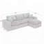 Canapé modulaire en forme de L de 107 po avec repose-pieds mobile en forme de L pour salon, canapé confortable avec coussins décoratifs et bricolage-1165603998
