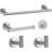 5-Piece Bathroom Hardware Set, SUS 304 Stainless Steel Towel Bar Set With 16-Inch Towel Rod, Toilet Paper Holder And 3 Multi-Functional Hooks-114531916
