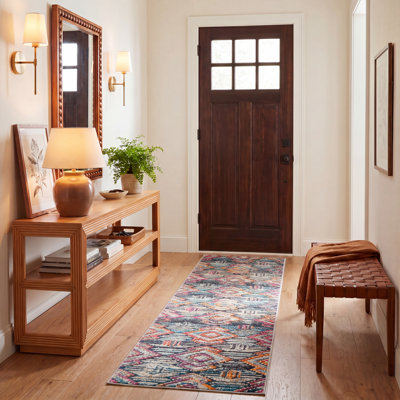 Tapis orange / rose / bleu Felty