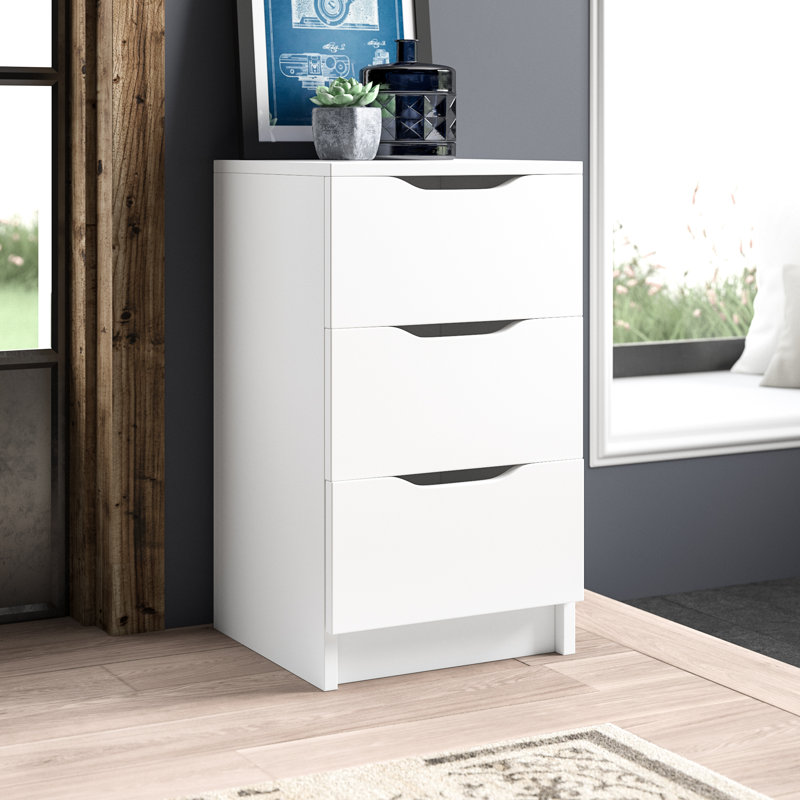 Mailys 3 Drawer Chest, White