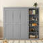 Grand lit escamotable mural avec tablettes-1939741121