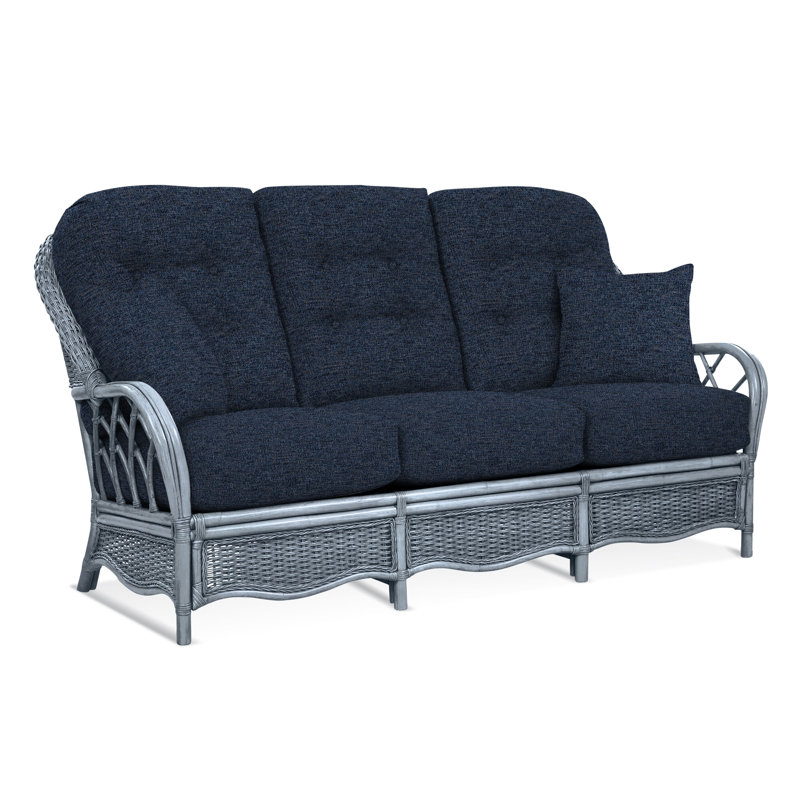 Everglade Upholstered 76'' Sofa, Basic Navy; 0317-61, Willow