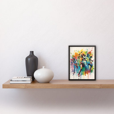 Rainbow Rhythm Dance Festival Of Colour Dancers Dancing To Music - Single Picture Frame Print