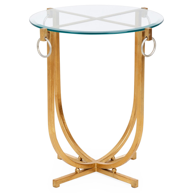 Table de bout à plateau en verre