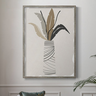 Palm Arrangement II, reproduction encadrée - bois massif 47845