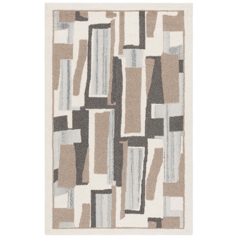 Ebony 816 Hand Tufted Wool & Cotton Abstract Rug, Rectangle 8' x 10'