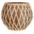 Glass Votive Holder with Woven Rattan Sleeve