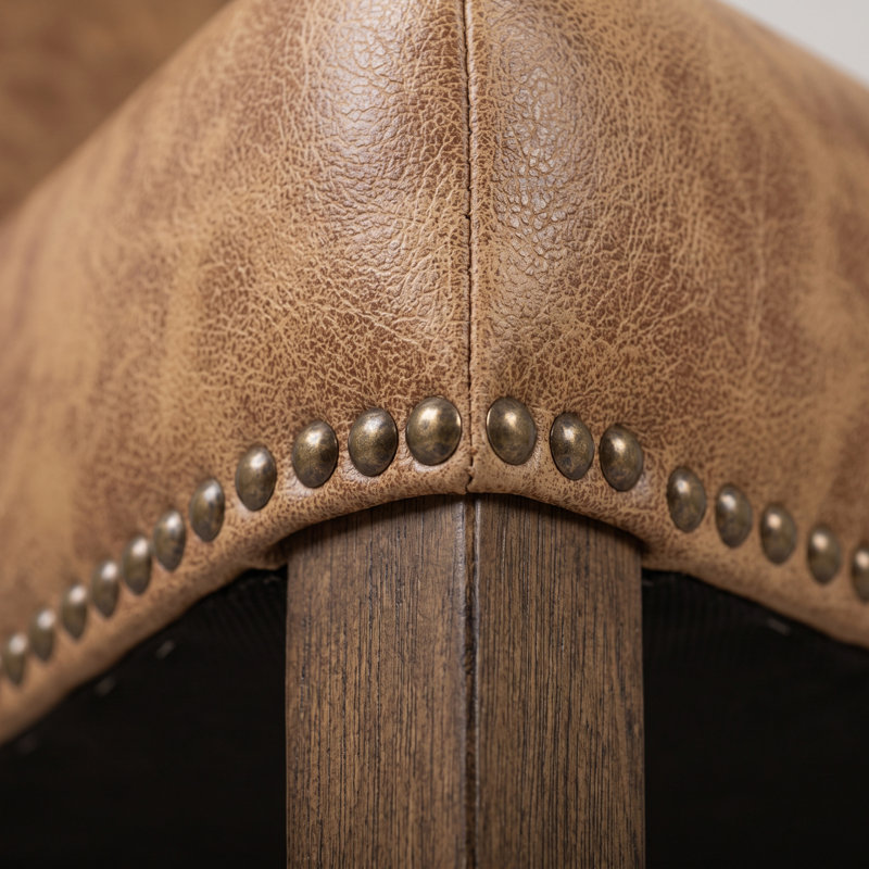 Darcy Leather Dining Chair, Warm Brown