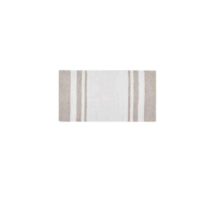 Wheat-Hued Reversible Bath Rug 17x24"