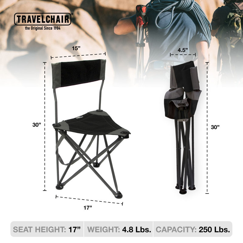 Chaise de camping pliante Ultimate Slacker, Noir
