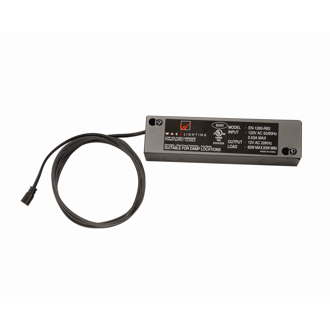 LINE™ Class 2 Remote 60W 24V Electronic Transformer WAC Lighting 