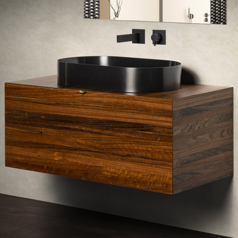 Dora 100 Bathroom Vanity In Walnut