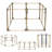 25.6'' H 8 Panel Metal Exercise Pen With Door