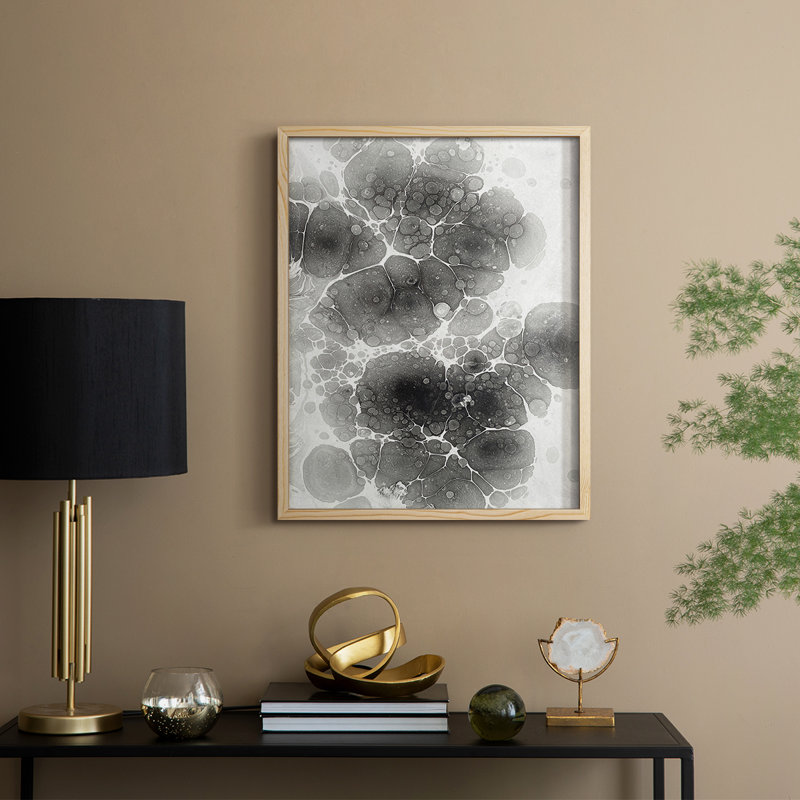 Marbré II, reproduction encadrée - bois massif, Naturel, H 15 po x l 12 po
