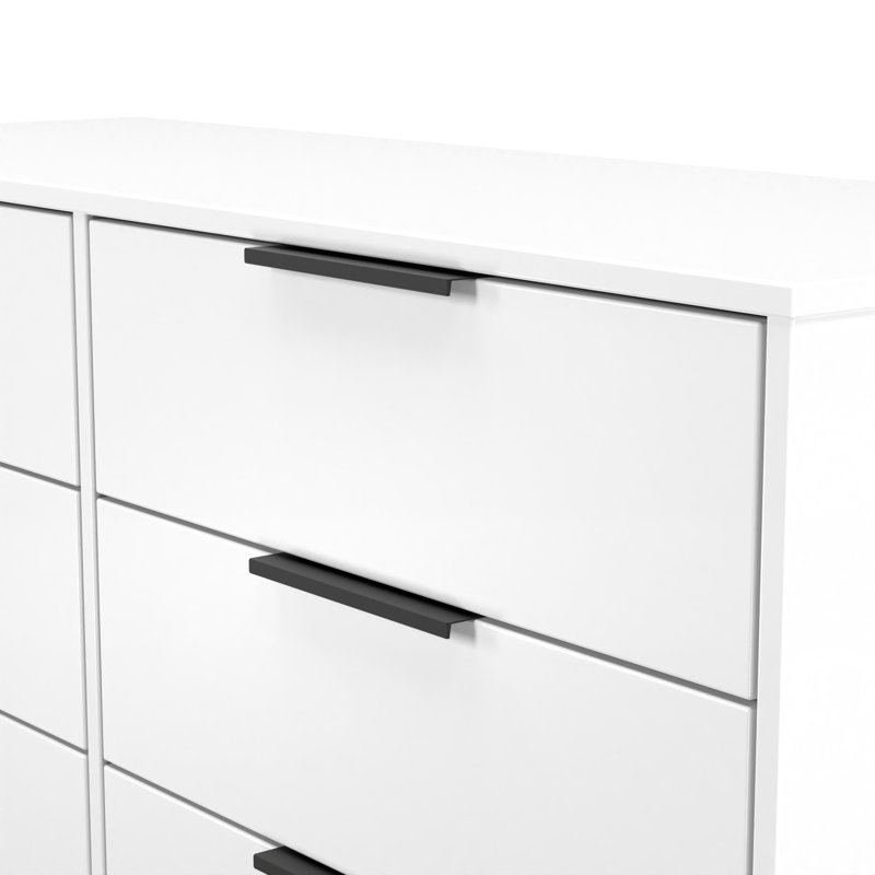 Turah 115cm W 6 - Drawer Chest of Drawers, White Matt