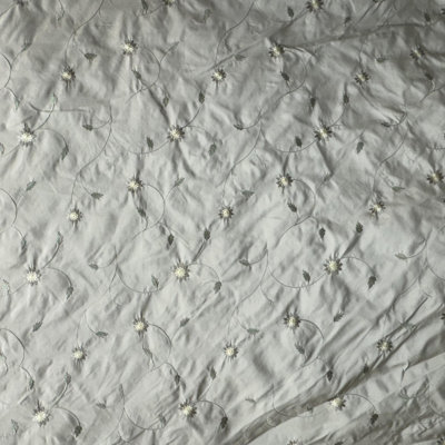 Claudio Fabric | Floral Embroidered Silk Fabric | Drapery & Curtain Fabric
