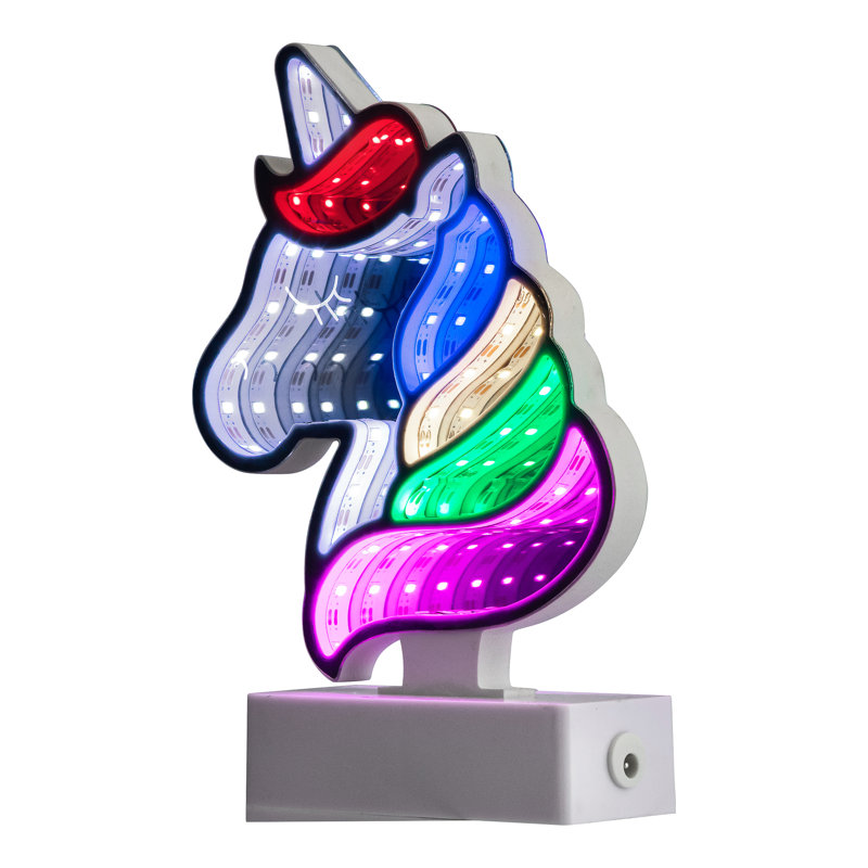 Tunnel lumineux à DEL en forme de licorne 3D - 8 po
