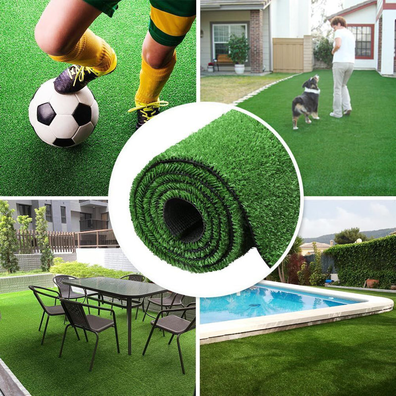 Tapis synthétique synthétique pour gazon synthétique 0,4 po, 0.4" H x 72" W x 420" D