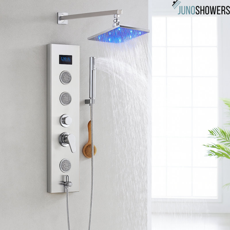Système de douche en acier inoxydable de qualité supérieure avec valve thermostatique et douchette multifonction