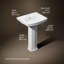 Archer 24" Rectangular Pedestal Bathroom Sink with Widespread Faucet Holes-2005981960-2004881091