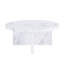 Une table basse à motif circulaire en bois aggloméré blanc, une table centrale blanche de 31,4 pouces, une table basse moderne, convient aux petits espaces et aux salons.
