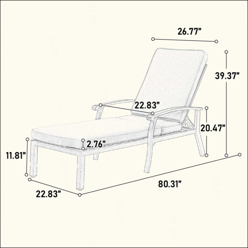 Patio Chaise Lounge with Adjustable Backrest, Durable Cross Weave Outdoor Recliner Chair Equipped with Smooth Rolling Wheels