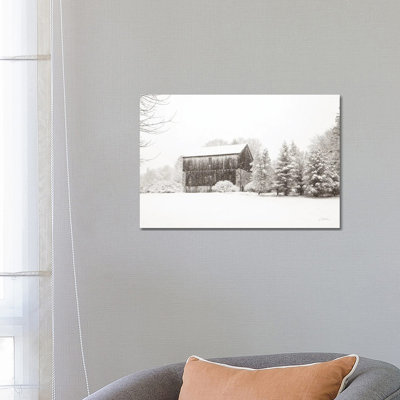 First Snow Bw Crop by Aledanda - Wrapped Canvas Print