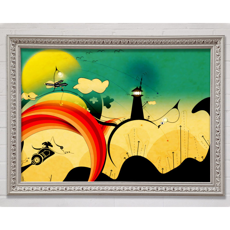 Magical Lighthouse - Single Picture Frame Print, 59.7cm H x 84.1cm W