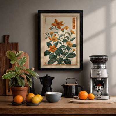 Orange Blossom Study Botanical - Framed Print