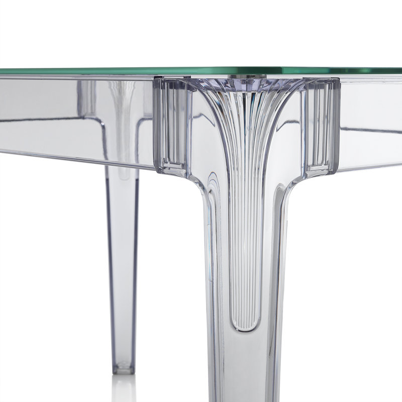 Mus Glass Top Dining Table, Clear