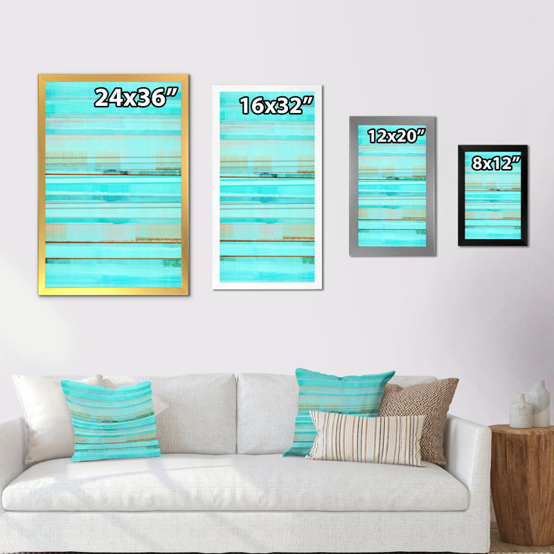 Art moderne gris et bleu II 2FDP47728, Cadre noir, H 20 po x l 12 po x P 1 po