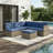 5-Person Modular Outdoor Wicker Sectional Sofa Set With Storage Ottomans-124961496-124961495
