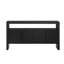 Buffet U-Style en placage de bois massif de 60 po avec portes à fermeture en douceur, rangement double, idéal pour organiser les articles essentiels dans différentes pièces U-Style, console de 60 po, minimaliste moderne, double, articles pour la maison-261582356